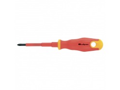 Отвертка диэлектрическая PH1*80mm, CrV, до 1000В, двухкомпонентная рукоятка СИБРТЕХ 12930