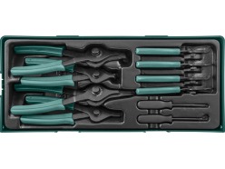 Набор щипцов для стопорных колец 10 предметов (ложемент) AG010150SP JONNESWAY 49039