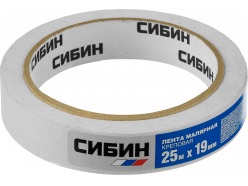 CИБИН. Малярная лента, креповая, 19мм х 25м 12111-19_z01 СИБИН