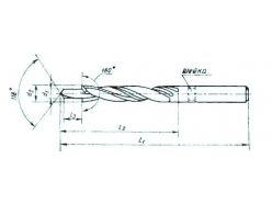 Сверло М 3 (D3,4 и d2,5) 180° ц/х Р6М5 CNIC 25805