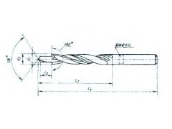 Сверло М 5 (D5,5 и d4,2) 180° ц/х Р6М5 CNIC 25807
