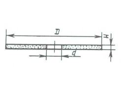 Круг отрезной 200x3,0x32 мм не армированный 14A 16 СТ (вулканит), 22032