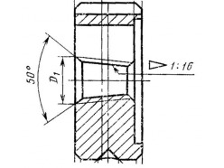 Плашка Коническая дюймовая К 3/4"(NPT), 14 ниток/дюйм, d наружный 55мм CNIC, 3132, ГОСТ 9740-71