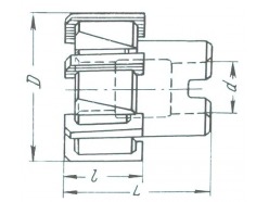 Развертка машинная 52,0x45x72x19 H9 насадная z=6 вставные ножи Р6М5 16763