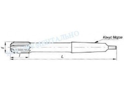 Развертка d 5,5 Н9 к/х машинная Р6М5 (26х138) (Ошибочно промаркированы 9ХС) 50215