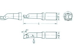 Резец Расточной 12х12х140 ВК8 для глухих отверстий 25620