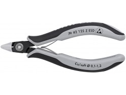 ПРЕЦИЗ. БОКОВЫЕ КУСАЧКИ ДЛЯ ЭЛЕКТР. KNIPEX KN-7942125ZESD