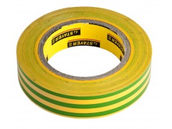 Изолента, STAYER Profi 12292-S-15-10, ПВХ, на карточке, 15 мм х 10 м х 0,18мм, желто-зеленая