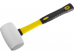 Киянка STAYER "PROFI" резиновая БЕЛАЯ, с фиберглассовой ручкой, 450г 20533-450