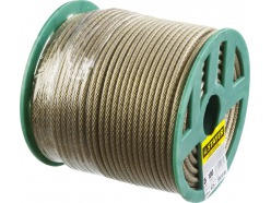 Трос стальной в полимерной оболочке, d=5,0 мм, L=100 м, STAYER Master 30410-50
