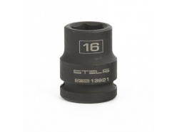 Головка ударная шестигранная, 16 мм, 1/2", CrMo // Stels 13921