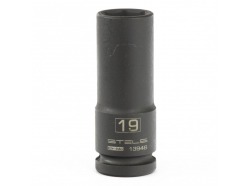 Головка ударная удлиненная шестигранная, 19 мм, 1/2", CrMo // Stels 13946