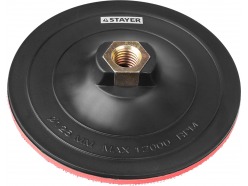 Тарелка опорная STAYER "MASTER" пластиковая для УШМ, на липучке, d=125мм, М14 35742-125