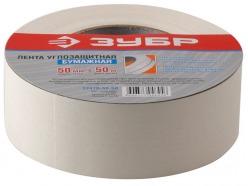 Лента ЗУБР "МАСТЕР" углозащитная бумажная, 50мм х 50м 12470-50-50
