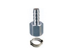 Переходник 1/4"F на елочку 6мм с обжимным кольцом 6х11мм 180250 FUBAG