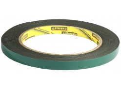 Двухсторонняя клейкая лента на вспененной основе, STAYER Professional 12233-09-05, черная, 9мм х 5м