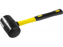 Киянка STAYER "PROFESSIONAL" резиновая ЧЕРНАЯ, с фиберглассовой ручкой, 680 г 2054-75
