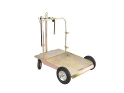 Тележка усиленная для бочек 180/220 кг с местом под катушку Lubeworks 1708003