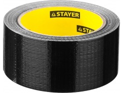 Армированная лента STAYER "PROFESSIONAL", универсальная, влагостойкая, 48мм х 25м, черная 12086-50-25