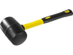 Киянка STAYER "PROFESSIONAL" резиновая ЧЕРНАЯ, с фиберглассовой ручкой, 900г 2054-90