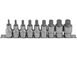 Набор насадок торцевых 1/2"DR с вставками-битами SPLINE на держателе, M5-M18, 9 пр. Ombra 912779 55753