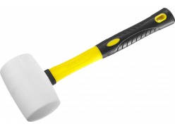 Киянка STAYER "PROFI" резиновая БЕЛАЯ, с фиберглассовой ручкой, 680г 20533-680