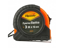 Рулетка Elastica, 3 м х 16 мм, обрезиненный корпус SPARTA 31311